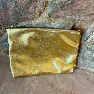 Free people gold clutch